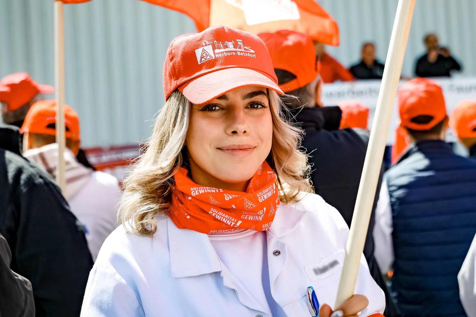 Beschäftigte auf einer Demonstration der IG Metall