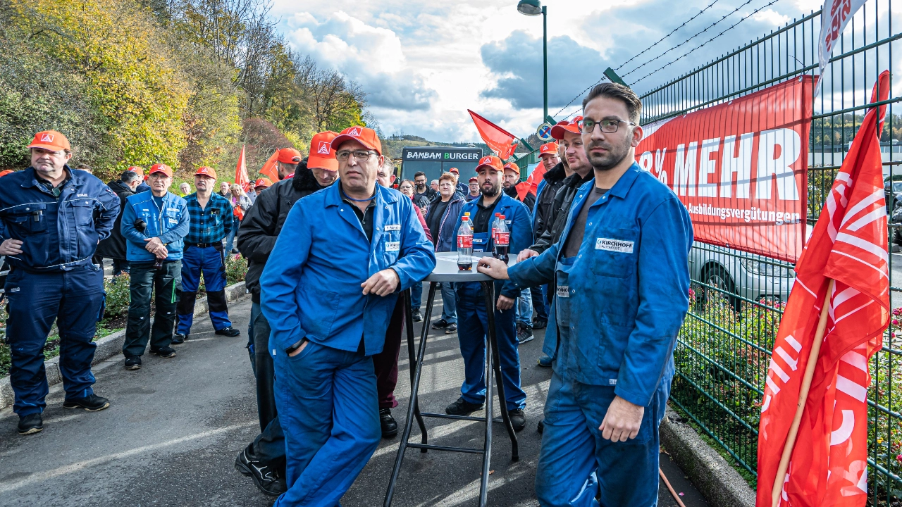 Impressionen vom Warnstreik Kirchhoff Beulco Kreis Olpe