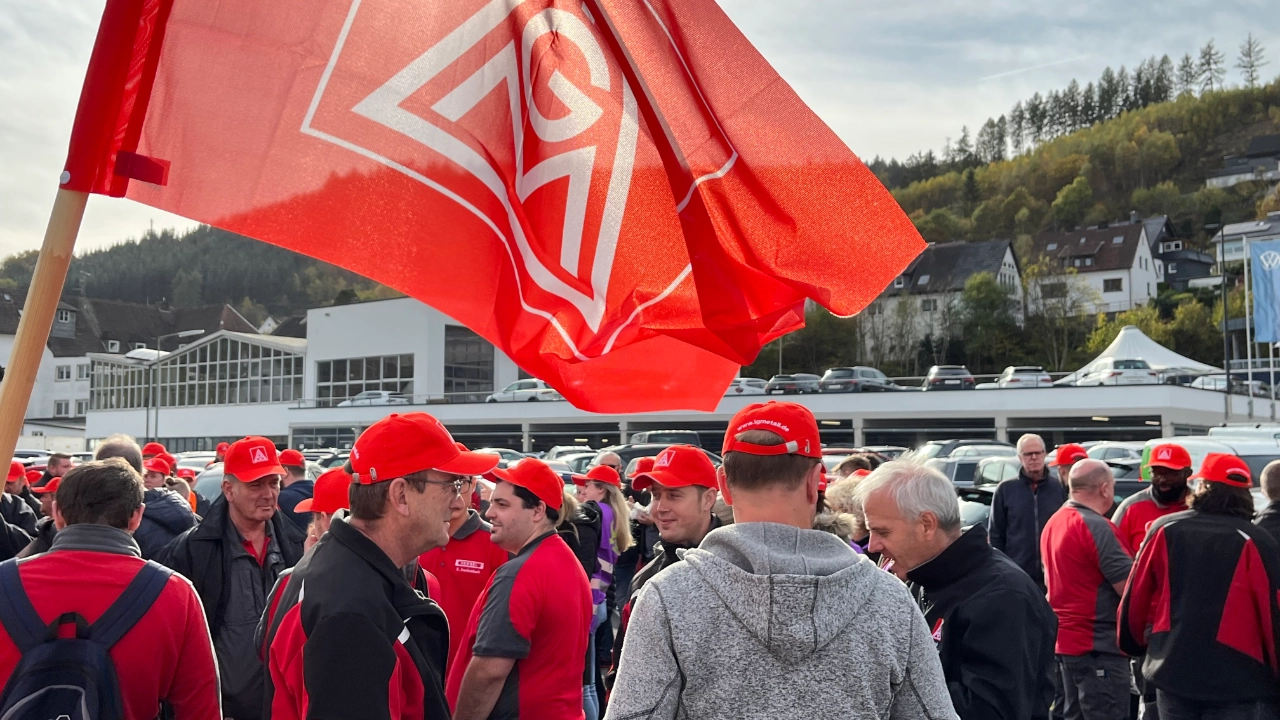 Impressionen Warnstreik Hensel Electric Kreis Olpe