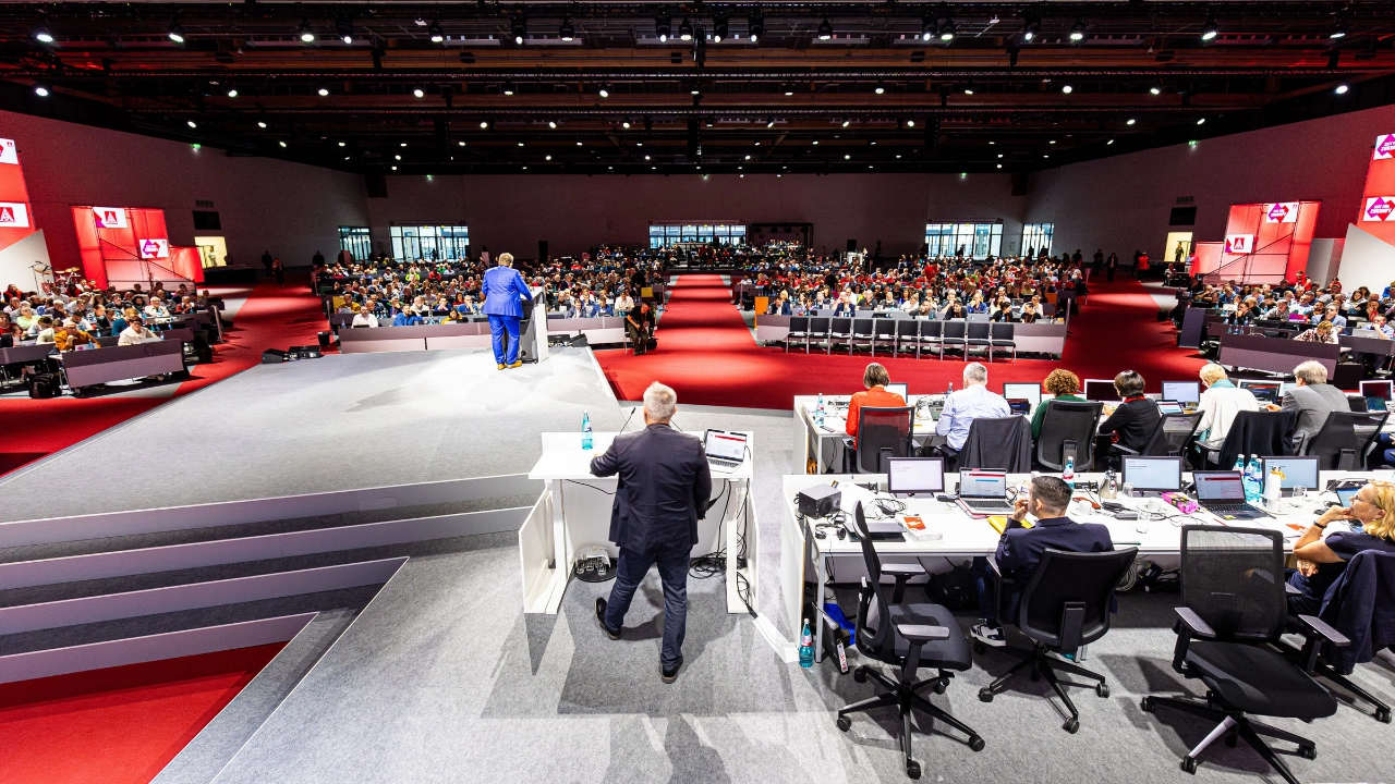 Gewerkschaftstag in der Messe in Frankfurt am Main