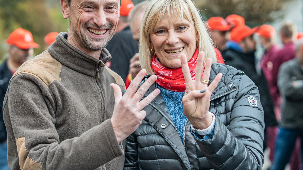 Impressionen vom Warnstreik Kirchhoff Beulco Kreis Olpe
