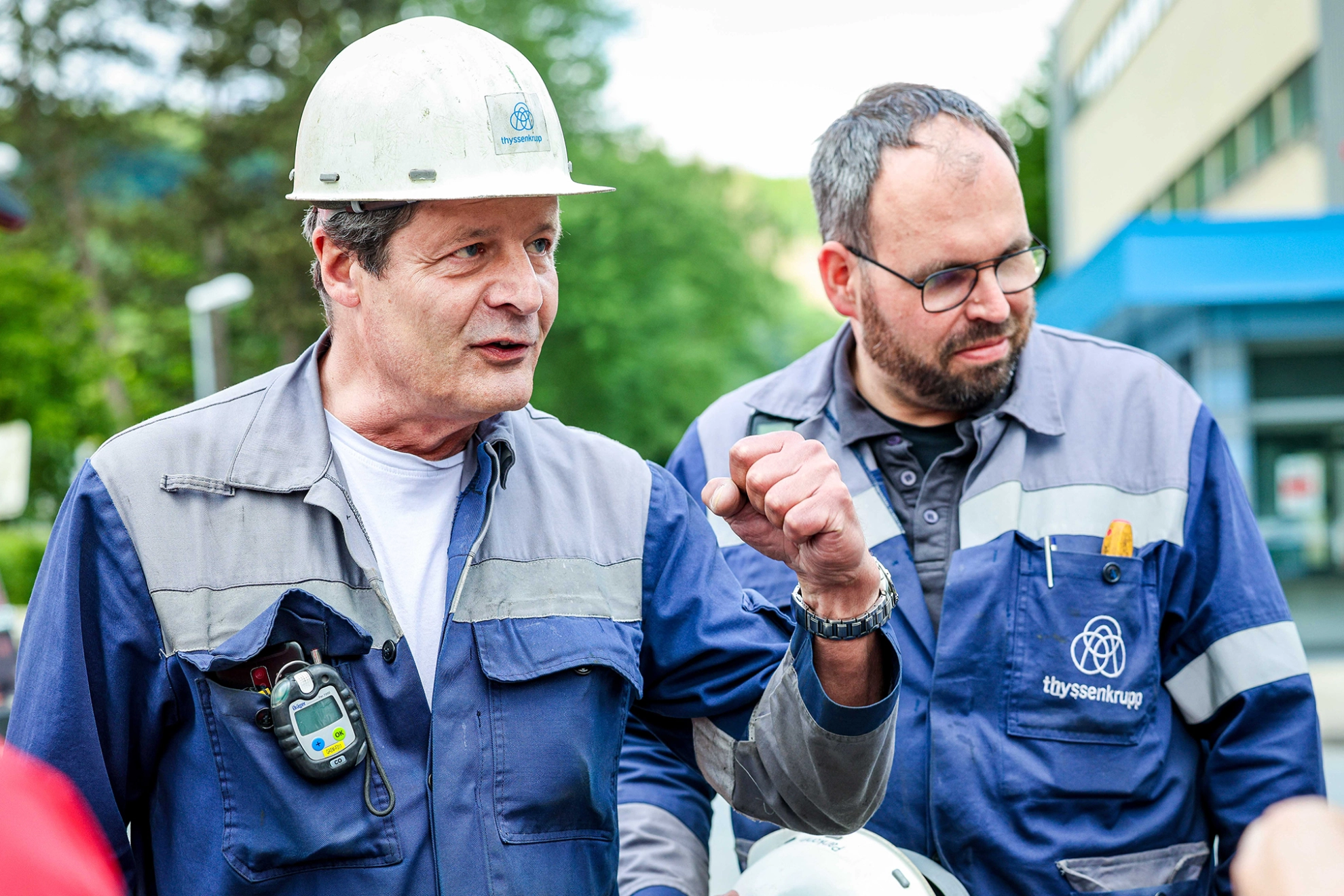 Tarifrunde Eisen und Stahl: Warnstreik Thyssenkrupp Steel Finnentrop