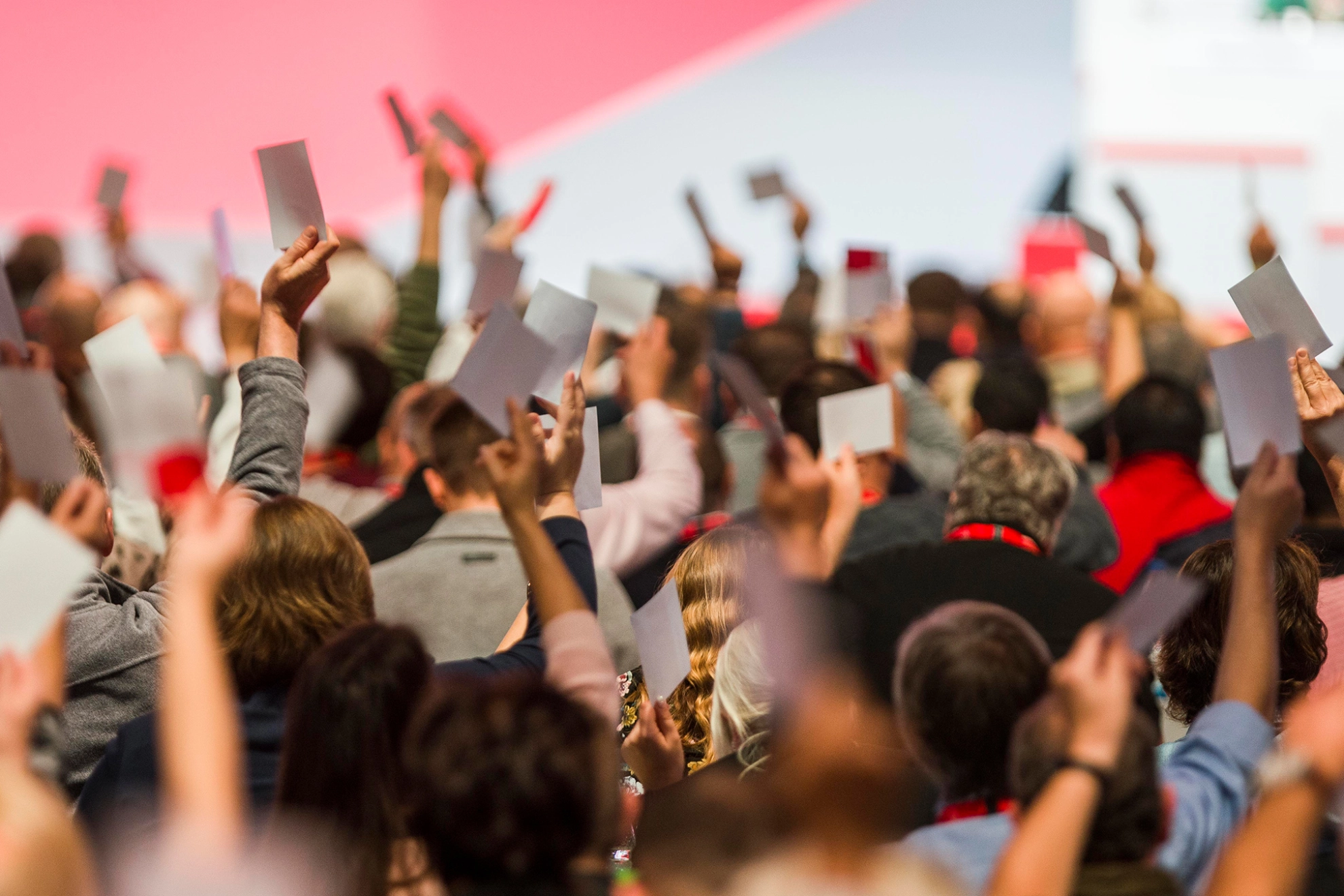 Abstimmung auf dem Gewerkschaftstag 2019