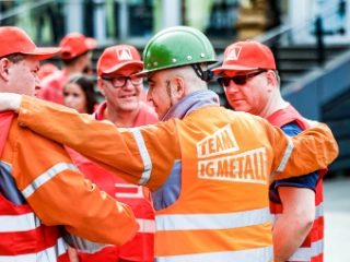 Gruppe Metaller vom „Team IG Metall“
