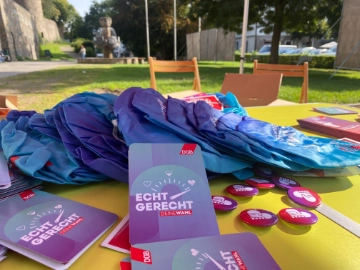 Infostand zum DGB Rentenaktionstag in Olpe