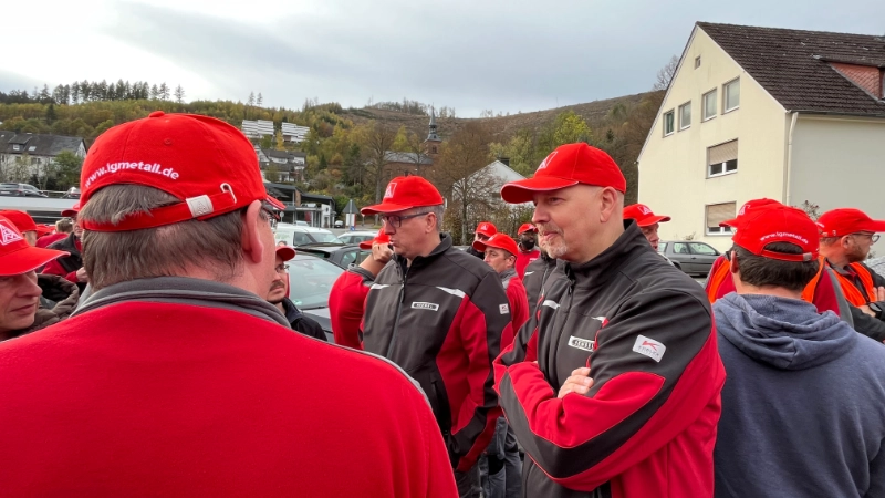 Impressionen Warnstreik Hensel Electric Kreis Olpe