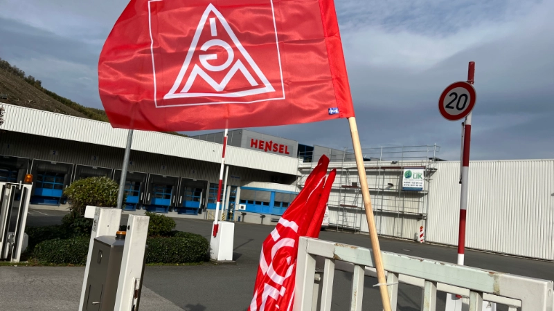 Impressionen Warnstreik Hensel Electric Kreis Olpe