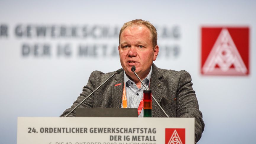 André Arenz spricht auf dem Gewerkschaftstag 2019 in Nürnberg