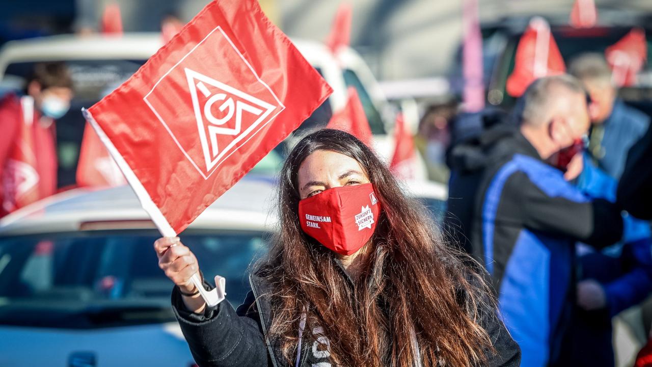 Warnstreikaktion Autokino Siegen  